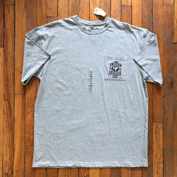 NWT Y2K Big Dogs 2006 Men Heather Grey Exercise Luck St Bernard Graphic TShirt - Picture 1 of 4